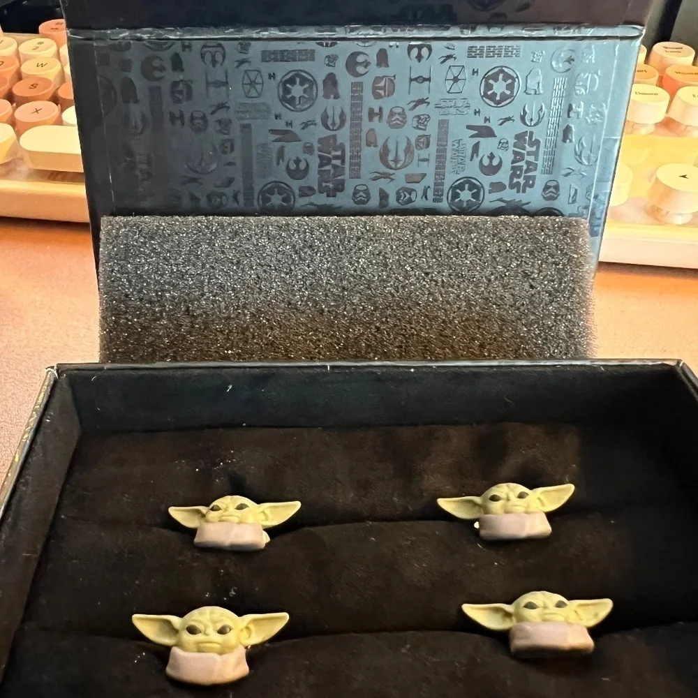 Cufflinks, Inc. Men's Star Wars 3D The Mandalorian Grogu 3D Stud Set::Rare::NWT
